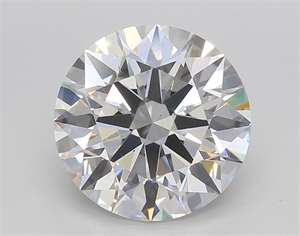 Picture of Lab Created Diamond 4.02 Carats, Round with Ideal Cut, F Color, VS1 Clarity and Certified by IGI