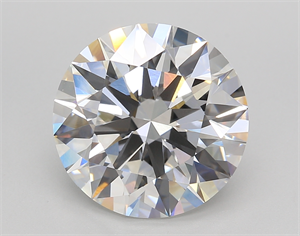 Picture of Lab Created Diamond 6.02 Carats, Round with Ideal Cut, F Color, VVS2 Clarity and Certified by IGI