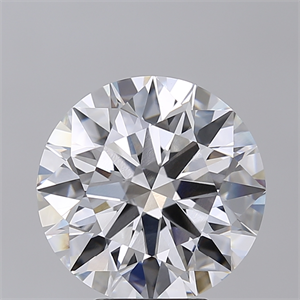 Picture of Lab Created Diamond 6.02 Carats, Round with Ideal Cut, F Color, VVS2 Clarity and Certified by IGI