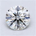Lab Created Diamond 1.37 Carats, Round with Ideal Cut, E Color, VS1 Clarity and Certified by IGI