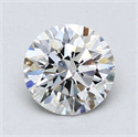 Lab Created Diamond 1.25 Carats, Round with Ideal Cut, E Color, VVS2 Clarity and Certified by IGI