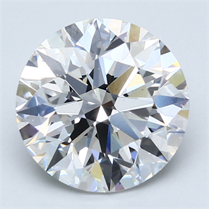 Picture of Lab Created Diamond 4.05 Carats, Round with Excellent Cut, E Color, VS2 Clarity and Certified by GIA