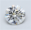 Lab Created Diamond 3.11 Carats, Round with Excellent Cut, E Color, VS2 Clarity and Certified by GIA