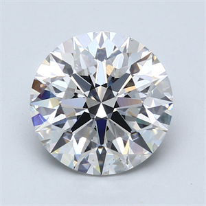 Picture of Lab Created Diamond 3.55 Carats, Round with Excellent Cut, E Color, VS2 Clarity and Certified by GIA