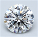 Del inventario de diamantes de laboratorio, 5.13 quilates, Redondo , Color E, claridad VS1 y certificado GIA
