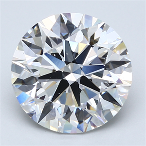 Picture of Lab Created Diamond 6.00 Carats, Round with Excellent Cut, F Color, VS2 Clarity and Certified by GIA