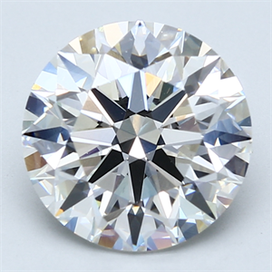Picture of Lab Created Diamond 4.12 Carats, Round with Excellent Cut, F Color, VS2 Clarity and Certified by GIA