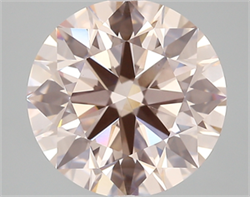 Picture of Lab Created Diamond 5.08 Carats, Round with ideal Cut, FANCY  PINK Color, vs1 Clarity and Certified by IGI