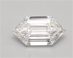 Picture of Lab Created Diamond 0.72 Carats, LONG HEXAGON with  Cut, D Color, vvs1 Clarity and Certified by IGI