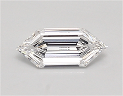 Picture of Lab Created Diamond 0.58 Carats, LONG HEXAGON with  Cut, D Color, vvs1 Clarity and Certified by IGI