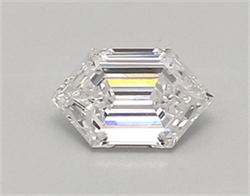 Picture of Lab Created Diamond 0.56 Carats, LONG HEXAGON with  Cut, D Color, vvs2 Clarity and Certified by IGI
