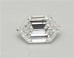 Picture of Lab Created Diamond 0.52 Carats, LONG HEXAGON with  Cut, D Color, vvs2 Clarity and Certified by IGI