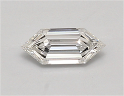 Picture of Lab Created Diamond 0.51 Carats, LONG HEXAGON with  Cut, F Color, if Clarity and Certified by IGI