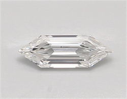 Picture of Lab Created Diamond 0.50 Carats, LONG HEXAGON with  Cut, D Color, vvs2 Clarity and Certified by IGI