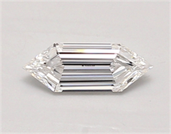 Picture of Lab Created Diamond 0.49 Carats, LONG HEXAGON with  Cut, D Color, vs1 Clarity and Certified by IGI