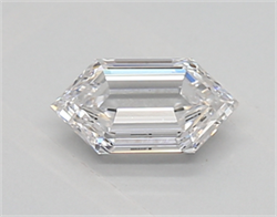 Picture of Lab Created Diamond 0.49 Carats, LONG HEXAGON with  Cut, D Color, vvs1 Clarity and Certified by IGI