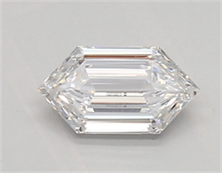 Picture of Lab Created Diamond 0.49 Carats, LONG HEXAGON with  Cut, D Color, if Clarity and Certified by IGI
