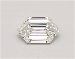Picture of Lab Created Diamond 0.47 Carats, LONG HEXAGON with  Cut, D Color, vs1 Clarity and Certified by IGI