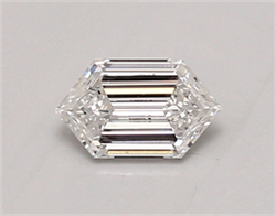 Picture of Lab Created Diamond 0.46 Carats, LONG HEXAGON with  Cut, D Color, vvs2 Clarity and Certified by IGI