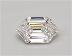 Picture of Lab Created Diamond 0.46 Carats, LONG HEXAGON with  Cut, D Color, vvs1 Clarity and Certified by IGI