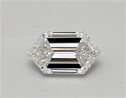 Picture of Lab Created Diamond 0.45 Carats, LONG HEXAGON with  Cut, D Color, vs1 Clarity and Certified by IGI