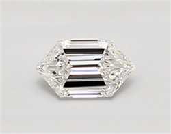 Picture of Lab Created Diamond 0.45 Carats, LONG HEXAGON with  Cut, D Color, vvs1 Clarity and Certified by IGI