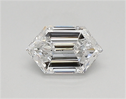 Picture of Lab Created Diamond 0.44 Carats, LONG HEXAGON with  Cut, E Color, vs2 Clarity and Certified by IGI