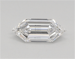 Picture of Lab Created Diamond 0.42 Carats, LONG HEXAGON with  Cut, D Color, vvs1 Clarity and Certified by IGI
