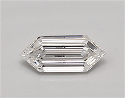Picture of Lab Created Diamond 0.42 Carats, LONG HEXAGON with  Cut, D Color, vvs1 Clarity and Certified by IGI