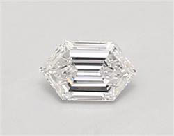 Picture of Lab Created Diamond 0.41 Carats, LONG HEXAGON with  Cut, D Color, vs1 Clarity and Certified by IGI