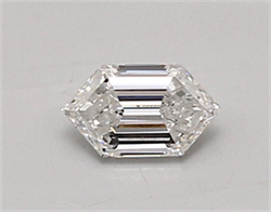 Picture of Lab Created Diamond 0.41 Carats, LONG HEXAGON with  Cut, D Color, vs1 Clarity and Certified by IGI