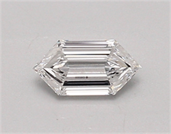Picture of Lab Created Diamond 0.41 Carats, LONG HEXAGON with  Cut, D Color, vvs2 Clarity and Certified by IGI