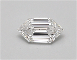 Picture of Lab Created Diamond 0.41 Carats, LONG HEXAGON with  Cut, D Color, if Clarity and Certified by IGI