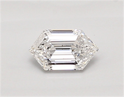 Picture of Lab Created Diamond 0.41 Carats, LONG HEXAGON with  Cut, D Color, vvs2 Clarity and Certified by IGI