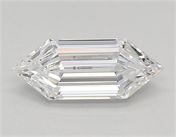Picture of Lab Created Diamond 0.40 Carats, LONG HEXAGON with  Cut, D Color, vs1 Clarity and Certified by IGI
