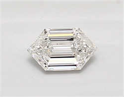 Picture of Lab Created Diamond 0.40 Carats, LONG HEXAGON with  Cut, D Color, vvs1 Clarity and Certified by IGI
