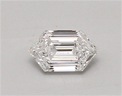 Picture of Lab Created Diamond 0.39 Carats, LONG HEXAGON with  Cut, D Color, vvs2 Clarity and Certified by IGI