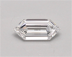 Picture of Lab Created Diamond 0.38 Carats, LONG HEXAGON with  Cut, D Color, vvs2 Clarity and Certified by IGI