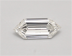 Picture of Lab Created Diamond 0.38 Carats, LONG HEXAGON with  Cut, F Color, vvs2 Clarity and Certified by IGI