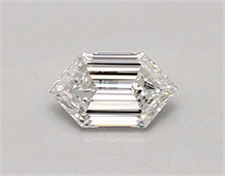 Picture of Lab Created Diamond 0.38 Carats, LONG HEXAGON with  Cut, D Color, vvs1 Clarity and Certified by IGI