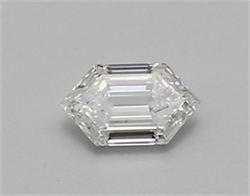 Picture of Lab Created Diamond 0.38 Carats, LONG HEXAGON with  Cut, D Color, vvs2 Clarity and Certified by IGI