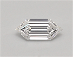 Picture of Lab Created Diamond 0.38 Carats, LONG HEXAGON with  Cut, D Color, vvs2 Clarity and Certified by IGI