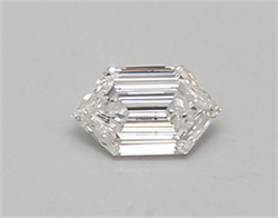 Picture of Lab Created Diamond 0.38 Carats, LONG HEXAGON with  Cut, D Color, vvs2 Clarity and Certified by IGI