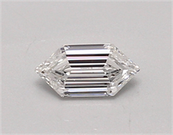 Picture of Lab Created Diamond 0.37 Carats, LONG HEXAGON with  Cut, D Color, vvs2 Clarity and Certified by IGI