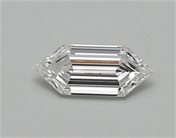 Picture of Lab Created Diamond 0.37 Carats, LONG HEXAGON with  Cut, D Color, vvs2 Clarity and Certified by IGI