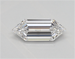 Picture of Lab Created Diamond 0.36 Carats, LONG HEXAGON with  Cut, D Color, vvs2 Clarity and Certified by IGI