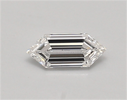 Picture of Lab Created Diamond 0.36 Carats, LONG HEXAGON with  Cut, E Color, vvs2 Clarity and Certified by IGI