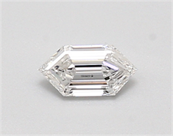 Picture of Lab Created Diamond 0.36 Carats, LONG HEXAGON with  Cut, D Color, vvs1 Clarity and Certified by IGI