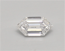 Picture of Lab Created Diamond 0.35 Carats, LONG HEXAGON with  Cut, D Color, vvs1 Clarity and Certified by IGI