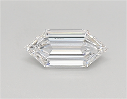 Picture of Lab Created Diamond 0.35 Carats, LONG HEXAGON with  Cut, E Color, vvs2 Clarity and Certified by IGI